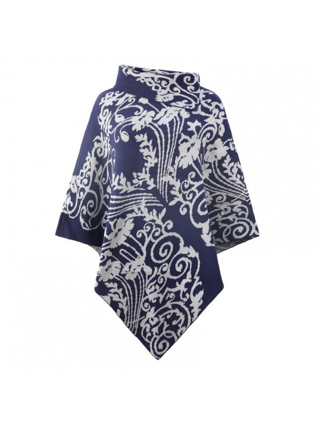 Side printing cloak shawl fashion outfits