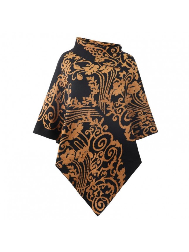 Side printing cloak shawl fashion outfits