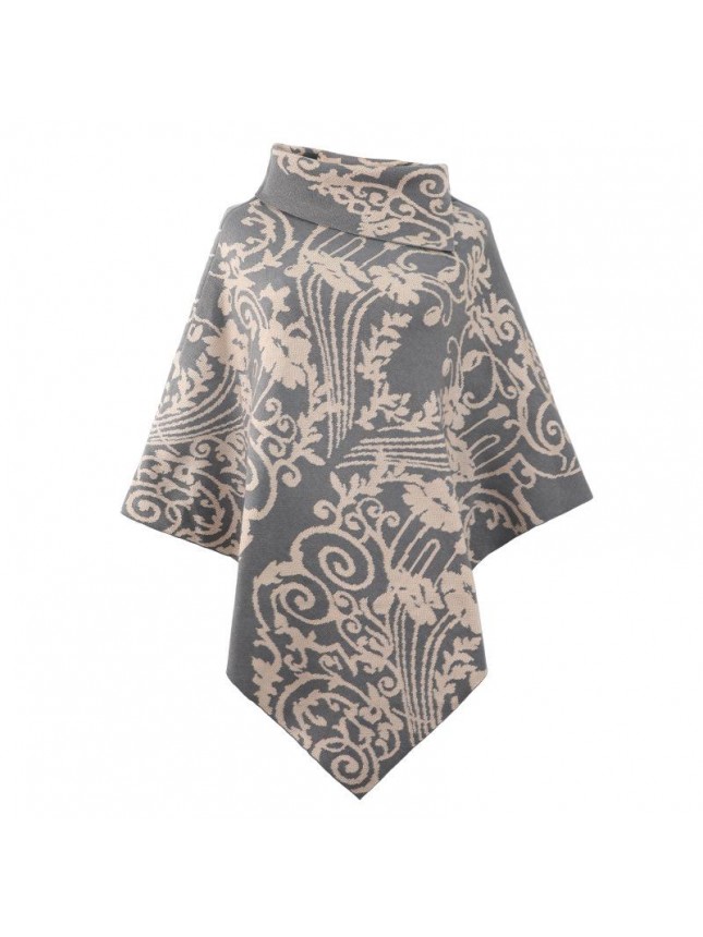 Side printing cloak shawl fashion outfits