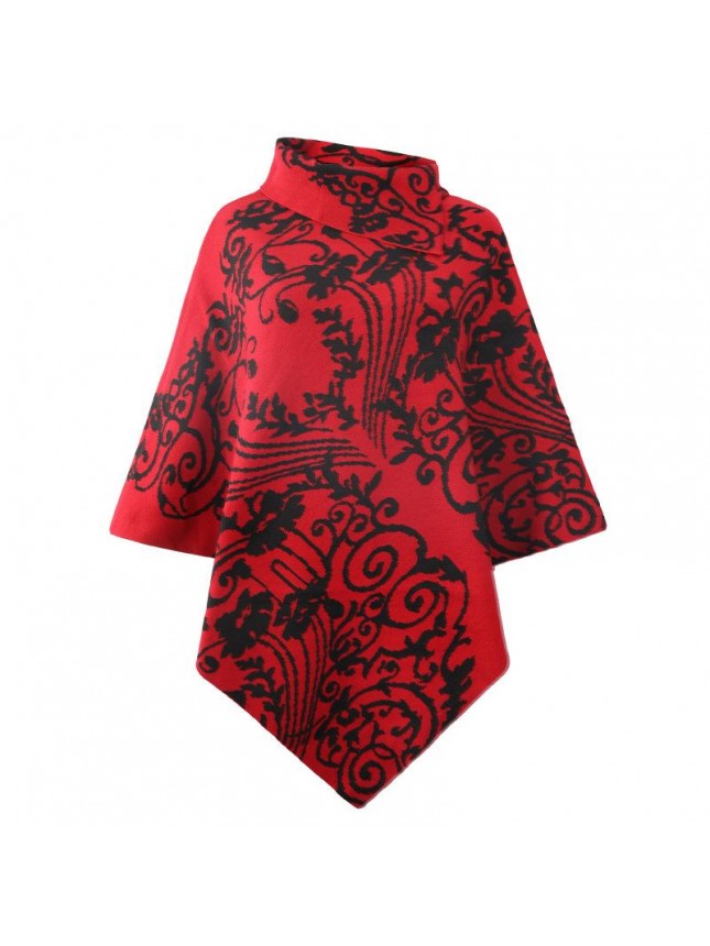 Side printing cloak shawl fashion outfits