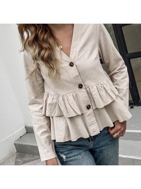 Shirting single breasted card ɫ pleated shirt