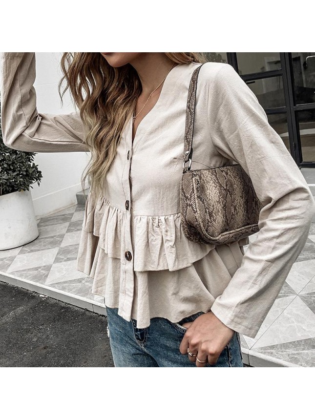 Shirting single breasted card ɫ pleated shirt
