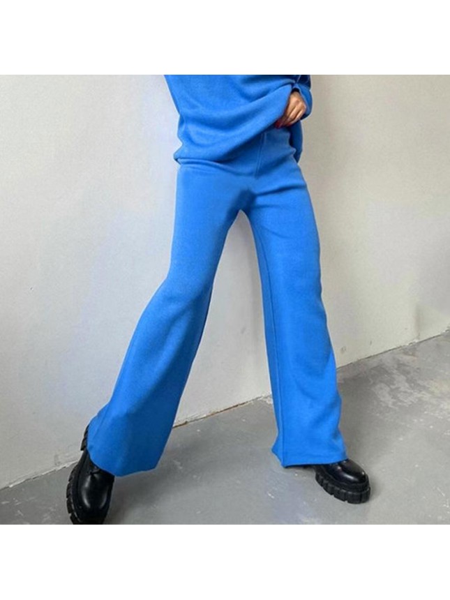 Solid color knit set POLO tower two piece set fashion outfits
