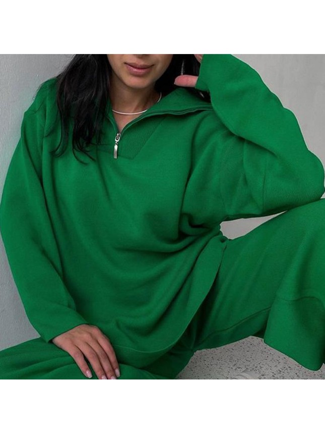 Solid color knit set POLO tower two piece set fashion outfits