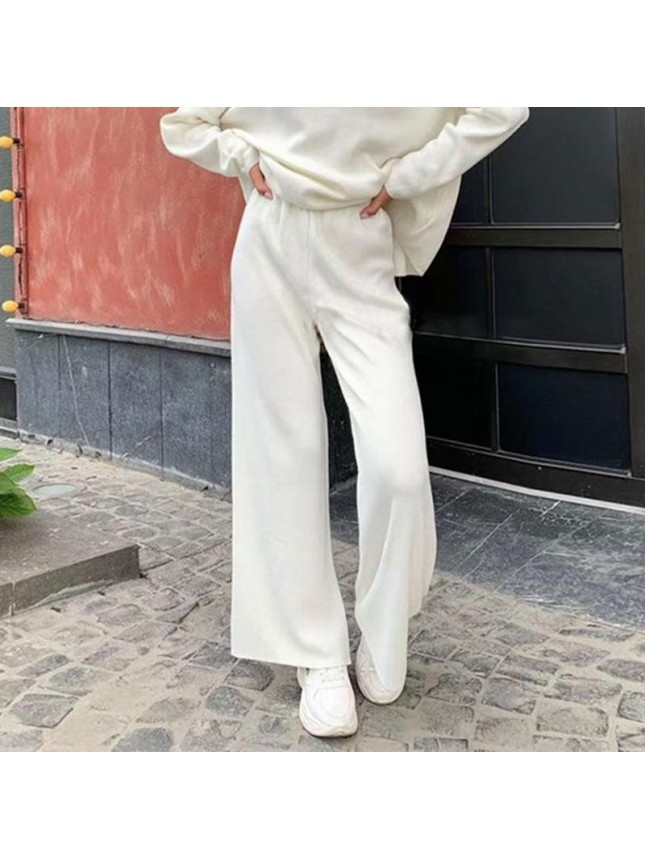 Solid color knit set POLO tower two piece set fashion outfits