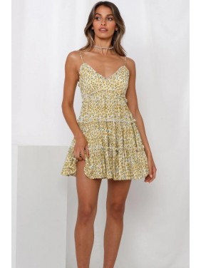 Printed dress with halter