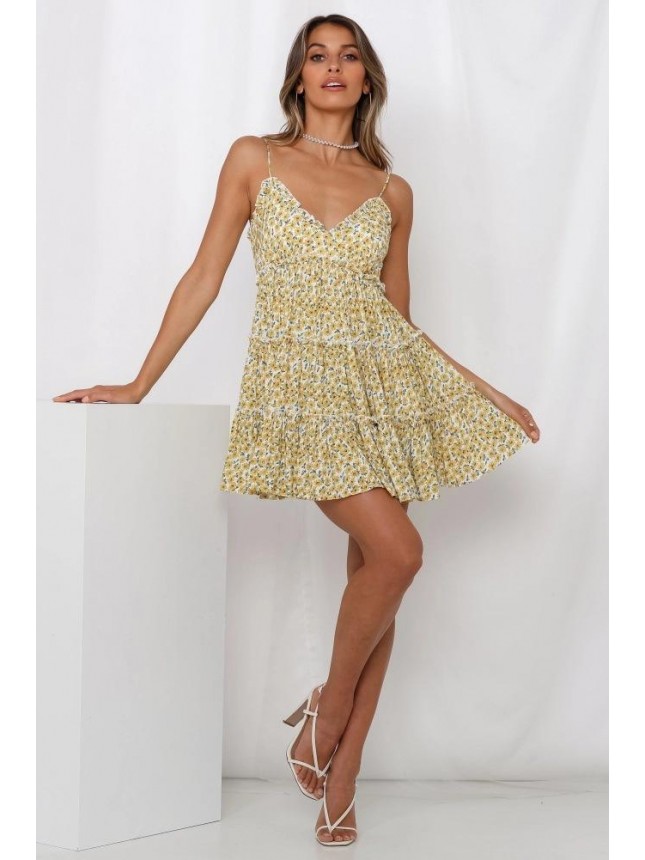 Printed dress with halter