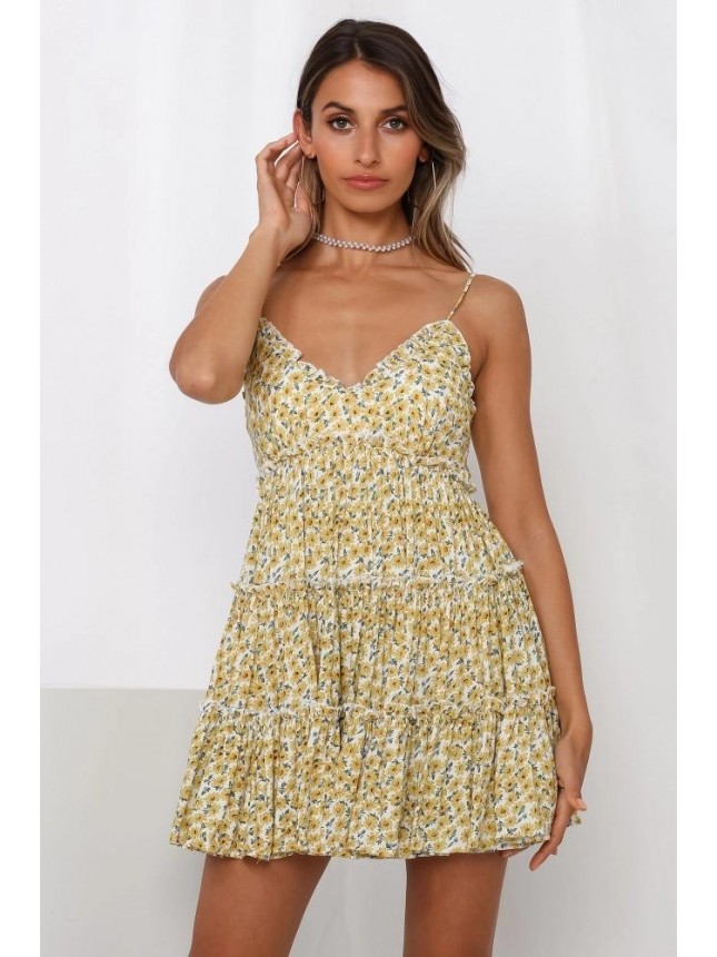 Printed dress with halter