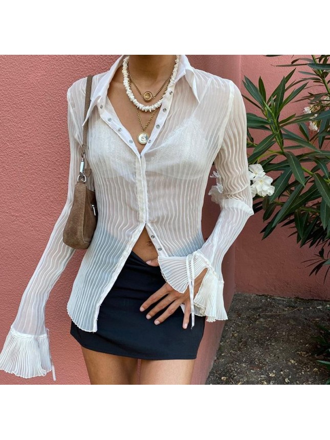 Pressure Retro Perspective Single Scroll Lucong Shirt