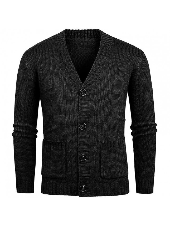 Sweater cardigan men’s long sleeve knitted fashion outfits