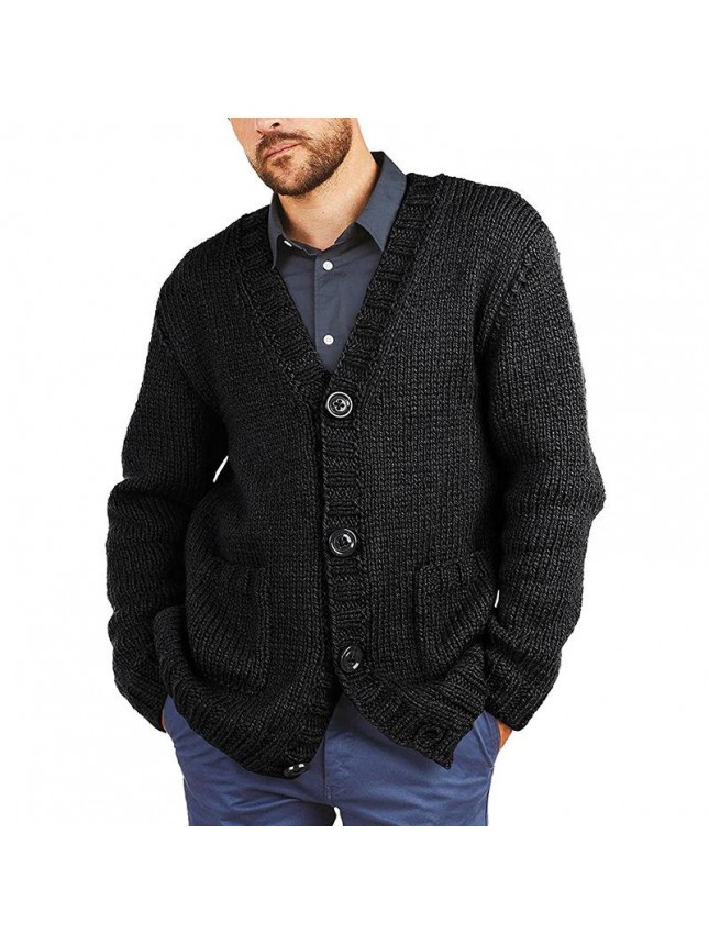 Sweater cardigan men’s long sleeve knitted fashion outfits