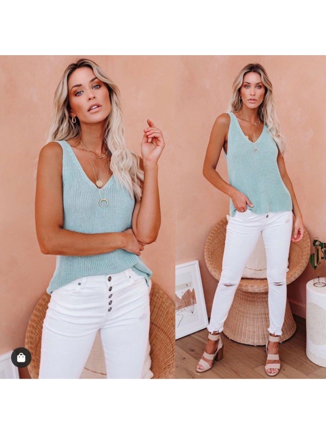 Solid colored stealth home ice silk knit fashion outfits