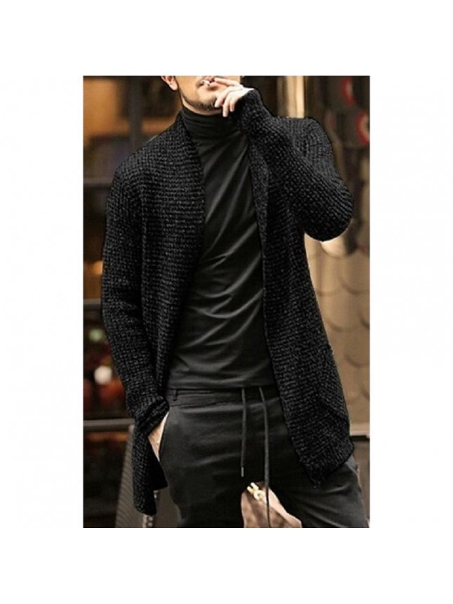 Sweater cardigan long sleeved knitting open shirt coat fashion outfits