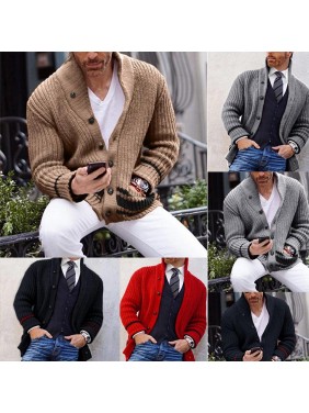 Solid and semi high collar sweater button fashion outfits