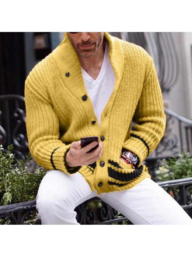 Solid and semi high collar sweater button fashion outfits