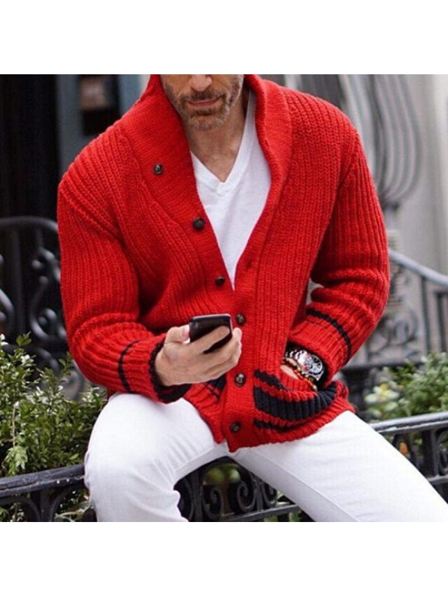 Solid and semi high collar sweater button fashion outfits