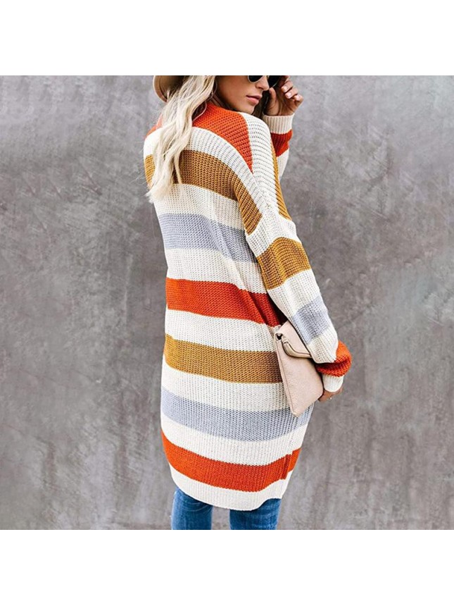 Striped splicing sweater fashion outfits