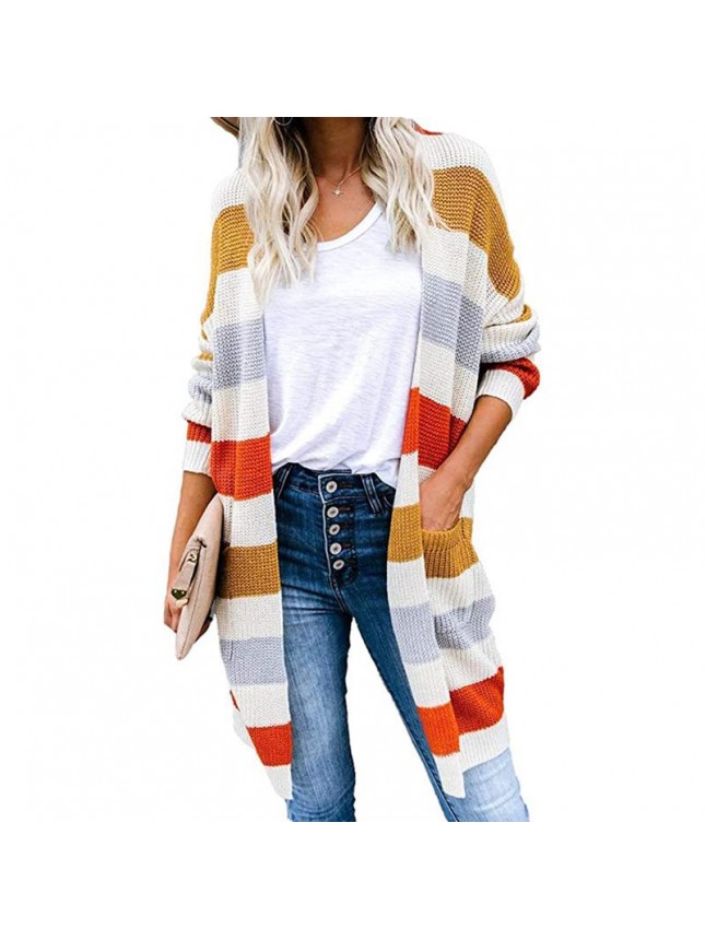 Striped splicing sweater fashion outfits