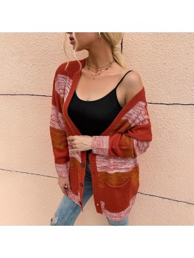 Striped button sweater jacket fashion outfits