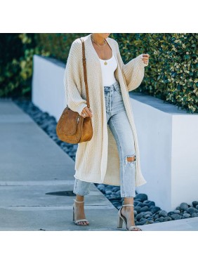 Sweater cardigan long sleeve knitted fashion outfits