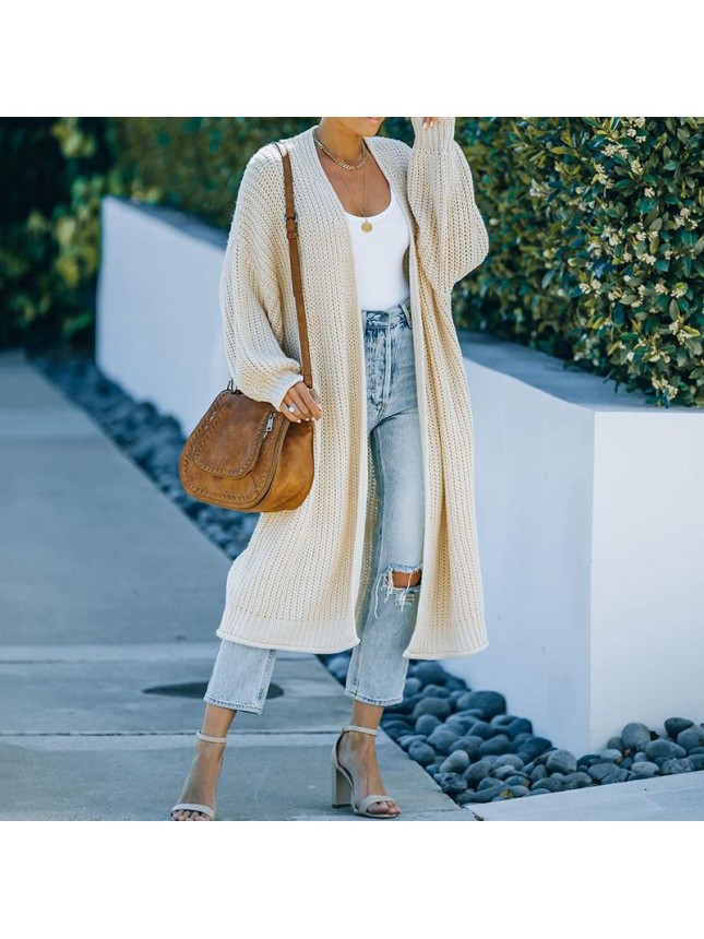 Sweater cardigan long sleeve knitted fashion outfits
