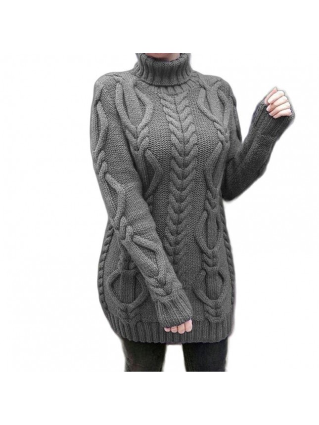 Sweater high collar needle sweater fashion outfits