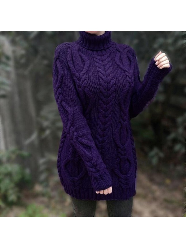 Sweater high collar needle sweater fashion outfits