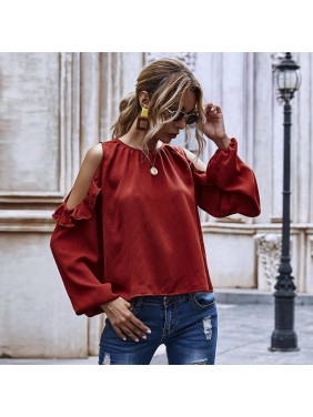 Puzzle fitting long sleeve shirt loose sketch clothing sleeve sleeve