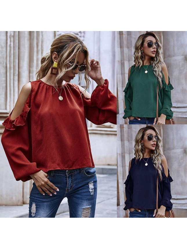 Puzzle fitting long sleeve shirt loose sketch clothing sleeve sleeve