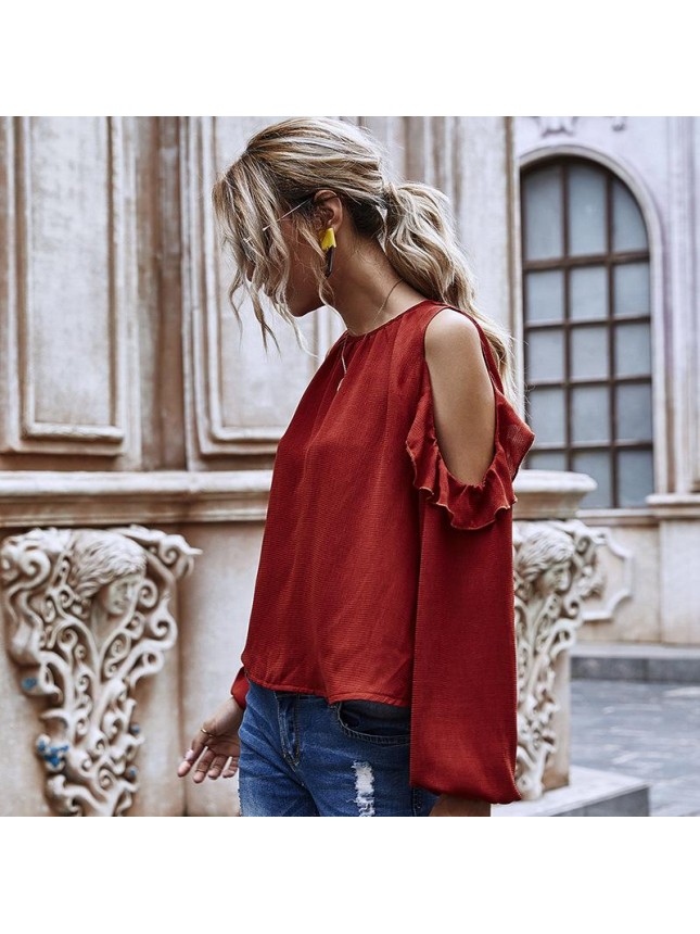 Puzzle fitting long sleeve shirt loose sketch clothing sleeve sleeve