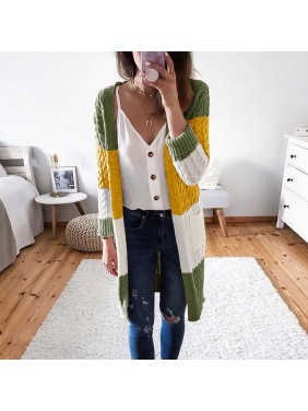 Striped splicing twist sweater fashion outfits