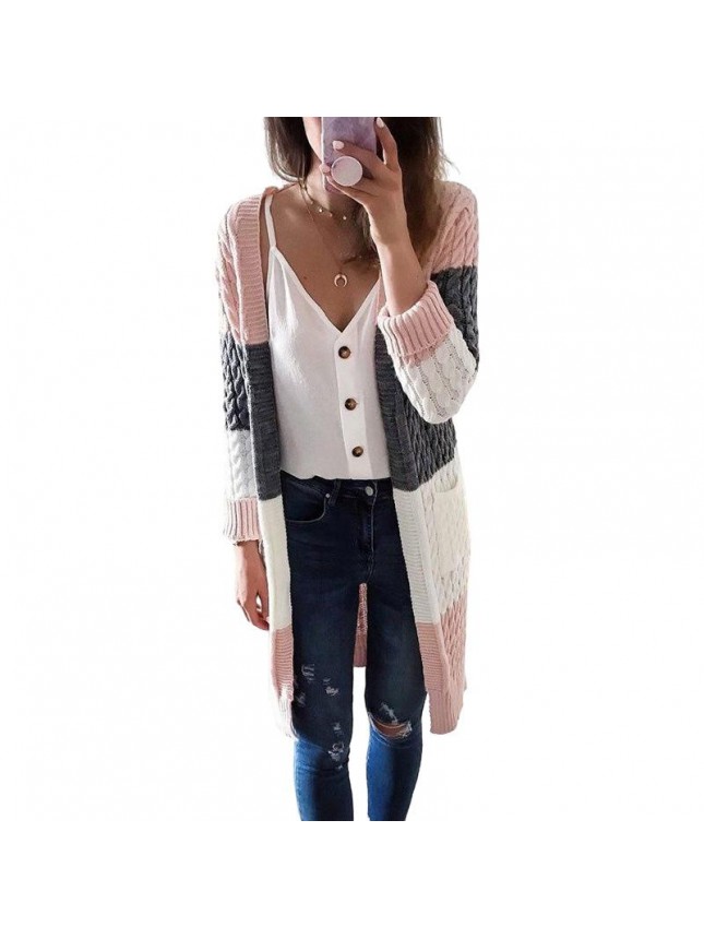 Striped splicing twist sweater fashion outfits
