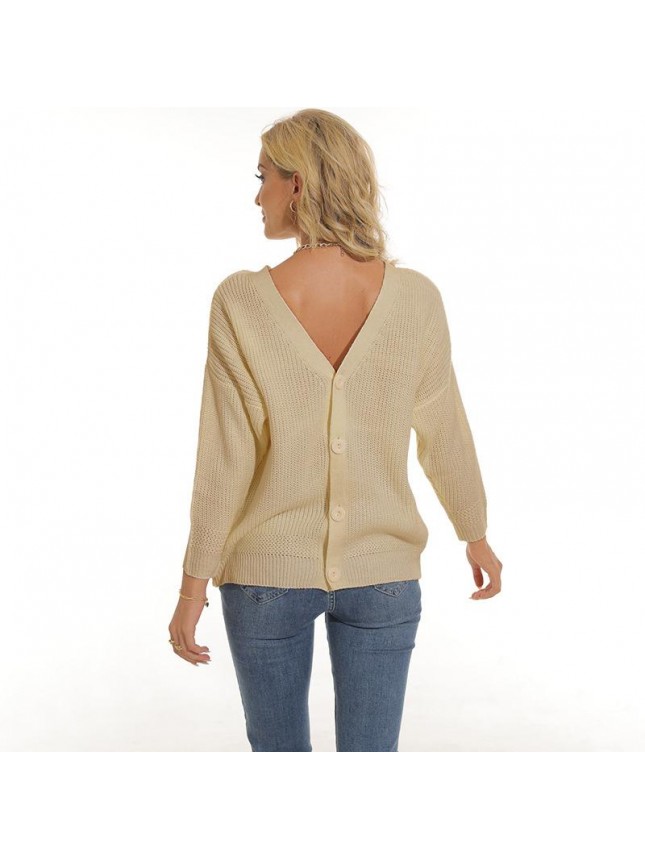 Sweater cardigan back button knit sweater fashion outfits