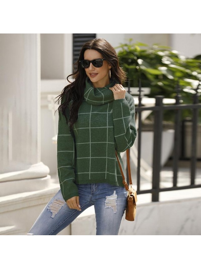 Sweater before the short rectangular plaid two upper clothes fashion outfits
