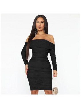 one-neck dress mid-length