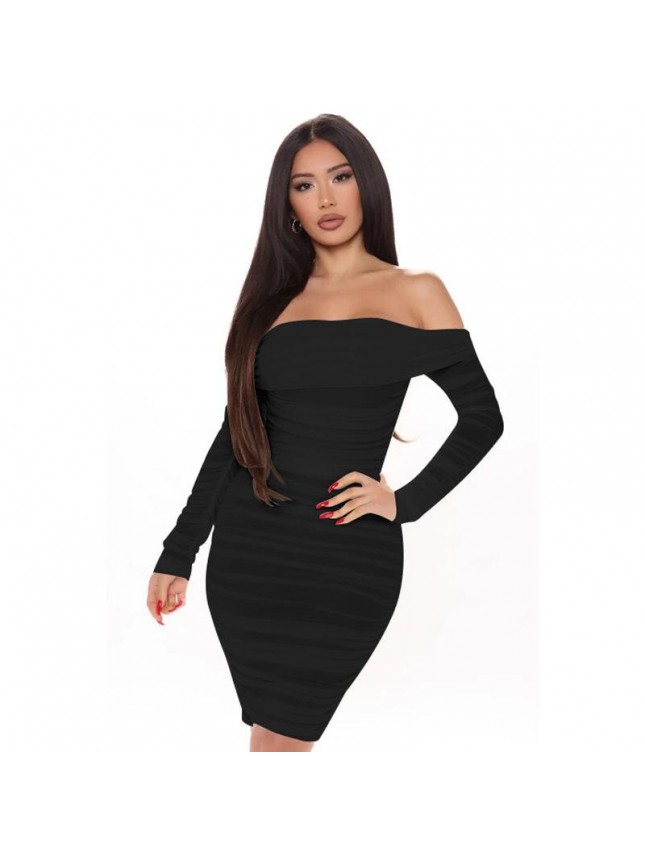 one-neck dress mid-length